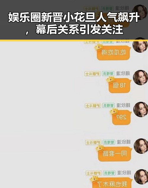 娱乐圈新晋小花旦人气飙升，幕后关系引发关注
